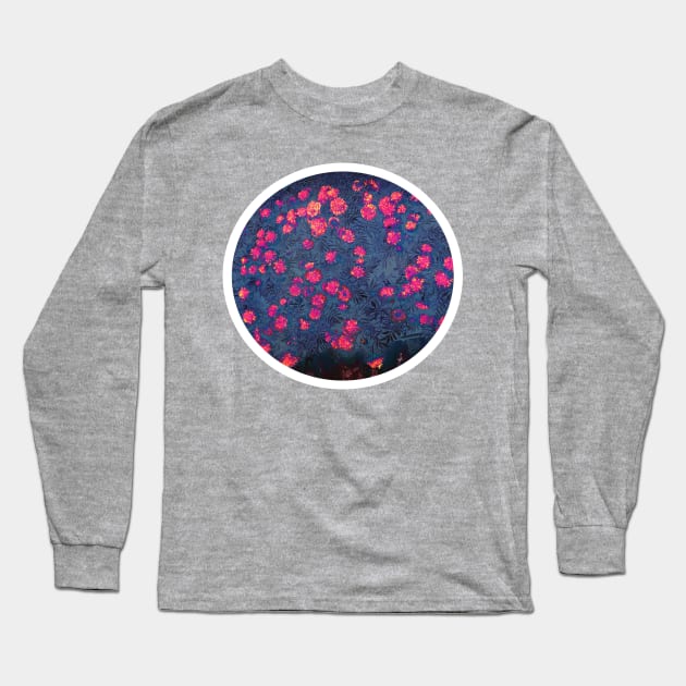 Pink Marigolds Long Sleeve T-Shirt by Shanzehdesigns